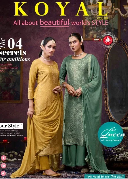 Koyal Vol 8 By Triple Aaa Muslin Designer Salwar Suits Exporters In India
